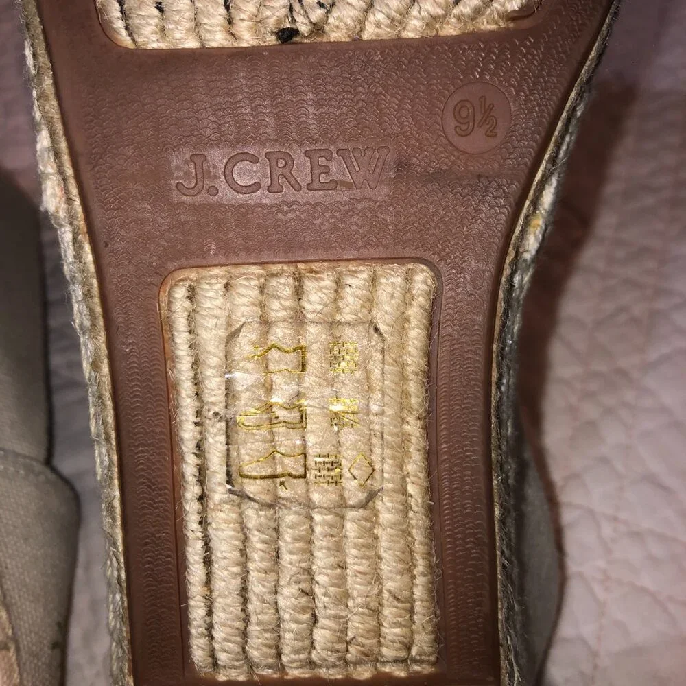 J Crew Canvas Espadrilles with Stitched Fruit Design, Size 9.5